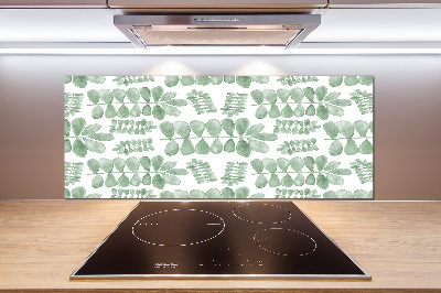 Cooker splashback Green leaves