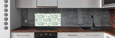 Cooker splashback Green leaves