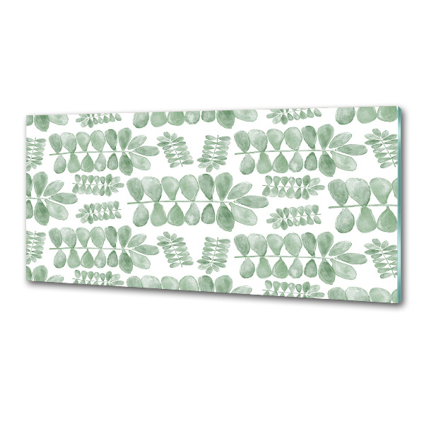 Cooker splashback Green leaves