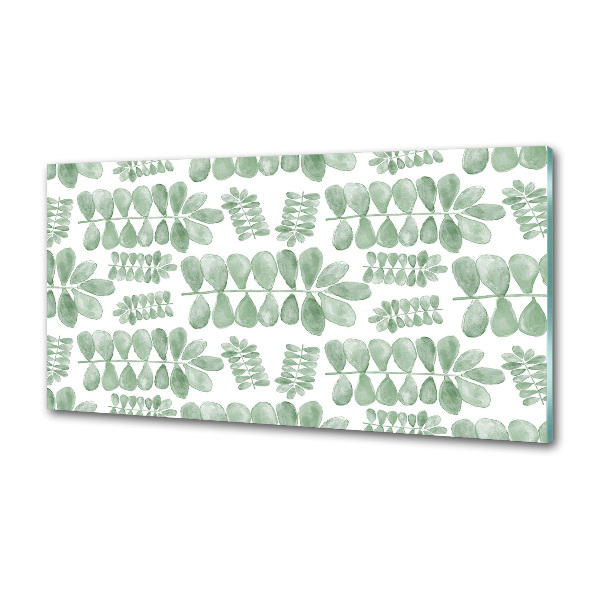 Cooker splashback Green leaves