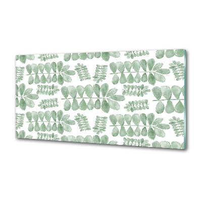 Cooker splashback Green leaves