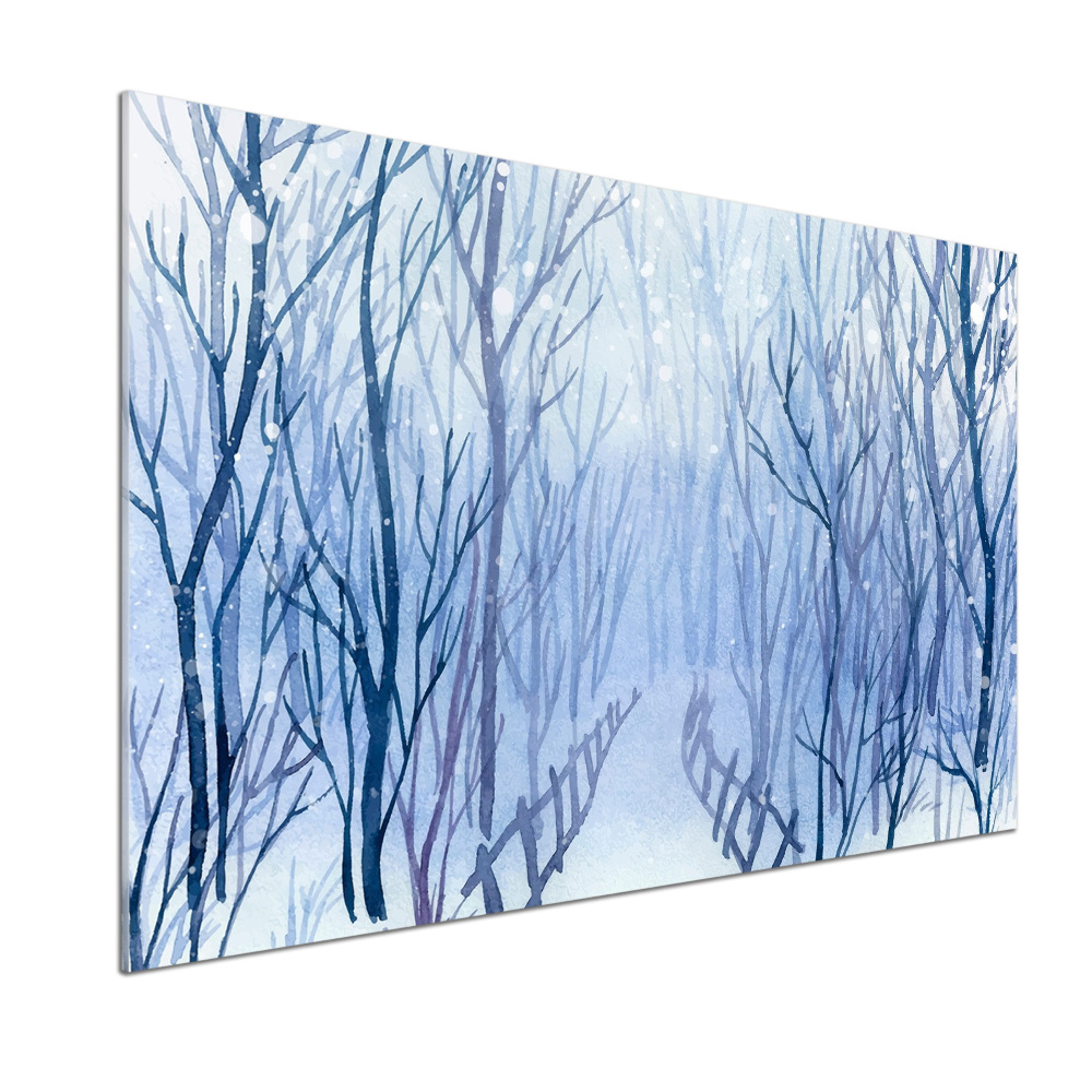 Cooker splashback Forest in winter