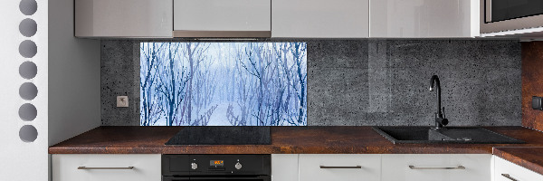 Cooker splashback Forest in winter