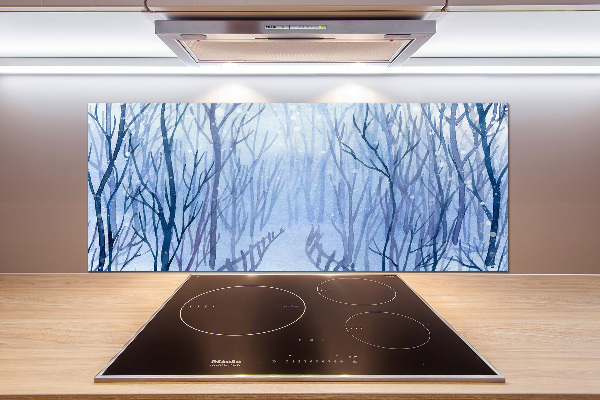 Cooker splashback Forest in winter