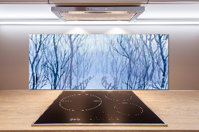 Cooker splashback Forest in winter