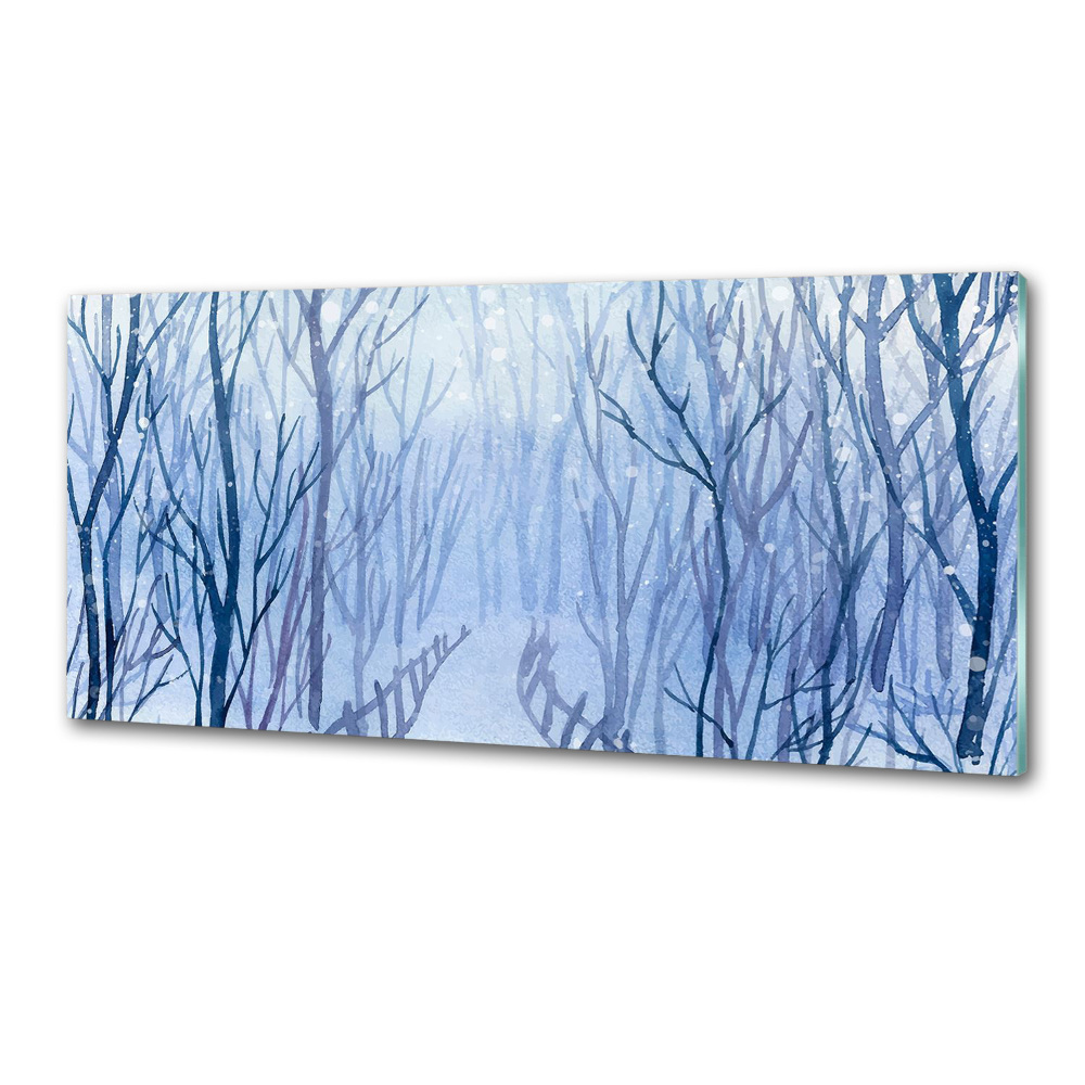 Cooker splashback Forest in winter