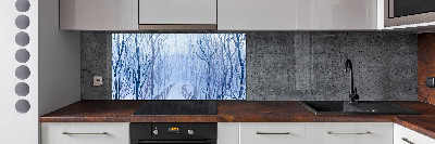 Cooker splashback Forest in winter