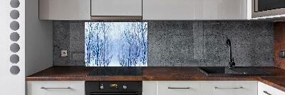 Cooker splashback Forest in winter