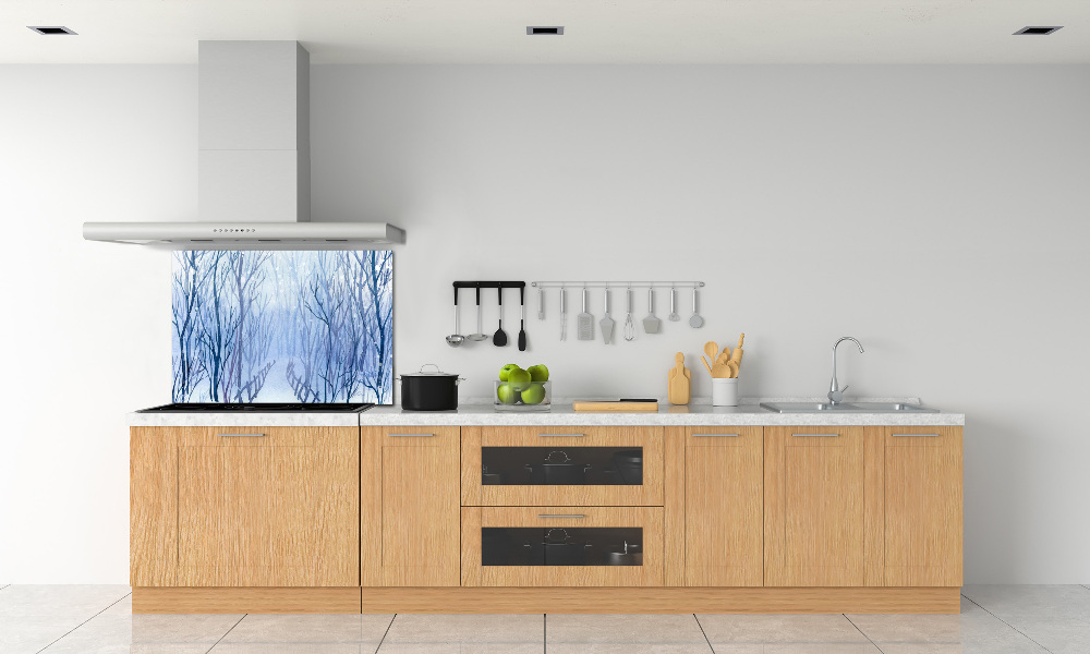 Cooker splashback Forest in winter