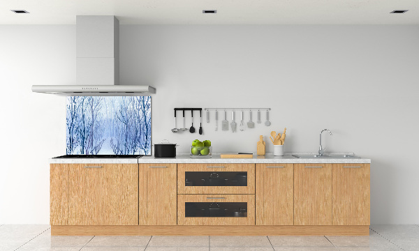 Cooker splashback Forest in winter