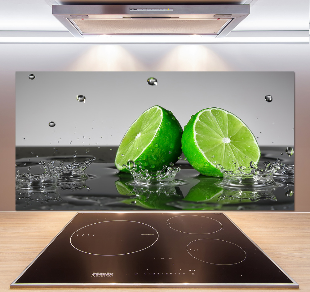 Cooker splashback Lime