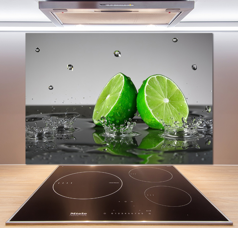 Cooker splashback Lime