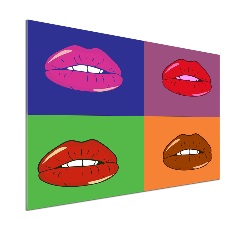 Cooker splashback Colorful lips