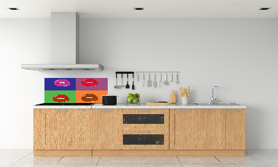 Cooker splashback Colorful lips