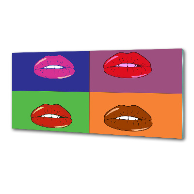 Cooker splashback Colorful lips