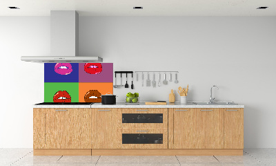 Cooker splashback Colorful lips