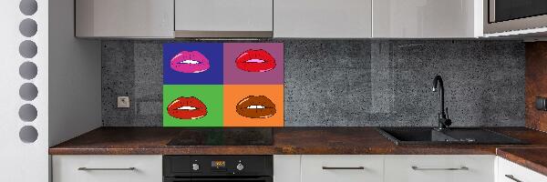 Cooker splashback Colorful lips