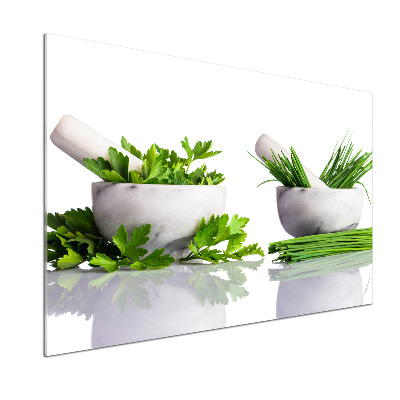 Cooker splashback Herbs