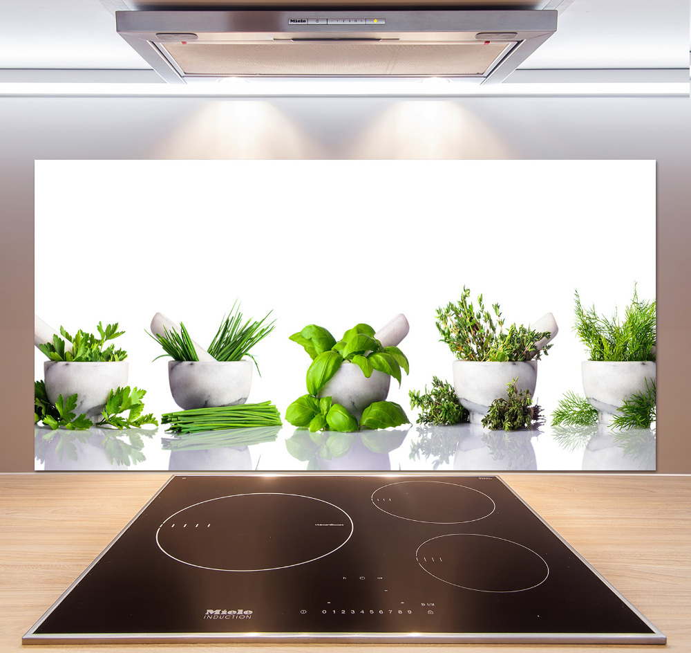 Cooker splashback Herbs