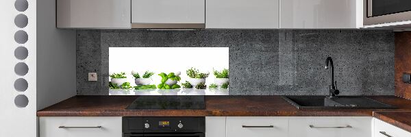 Cooker splashback Herbs