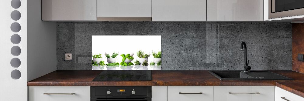 Cooker splashback Herbs