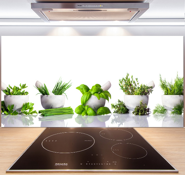 Cooker splashback Herbs