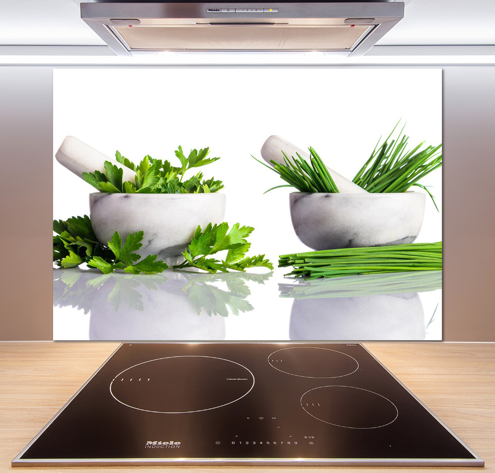 Cooker splashback Herbs