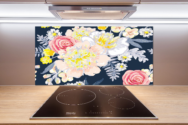 Cooker splashback Floral pattern