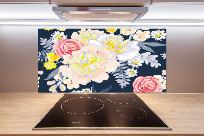 Cooker splashback Floral pattern