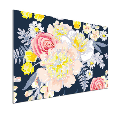 Cooker splashback Floral pattern