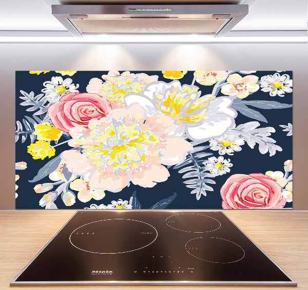 Cooker splashback Floral pattern