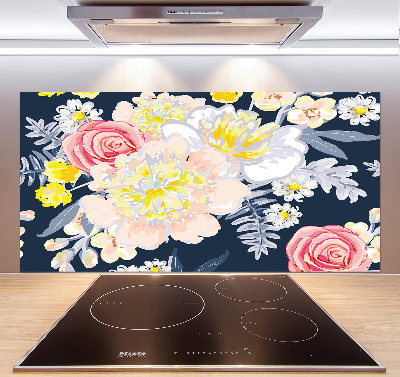 Cooker splashback Floral pattern