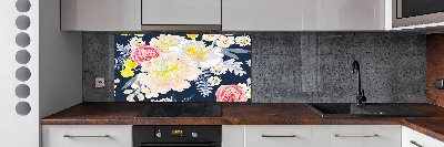 Cooker splashback Floral pattern