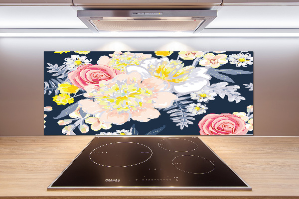 Cooker splashback Floral pattern