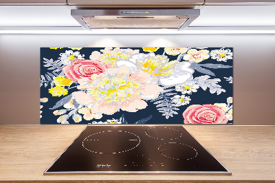 Cooker splashback Floral pattern