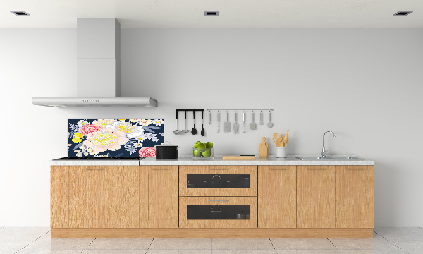 Cooker splashback Floral pattern