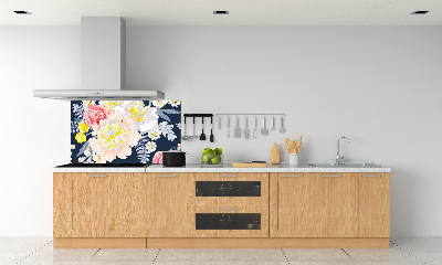 Cooker splashback Floral pattern