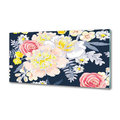 Cooker splashback Floral pattern