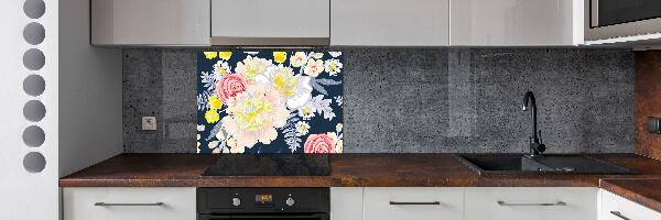 Cooker splashback Floral pattern