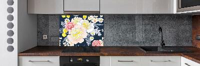 Cooker splashback Floral pattern