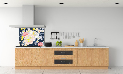 Cooker splashback Floral pattern