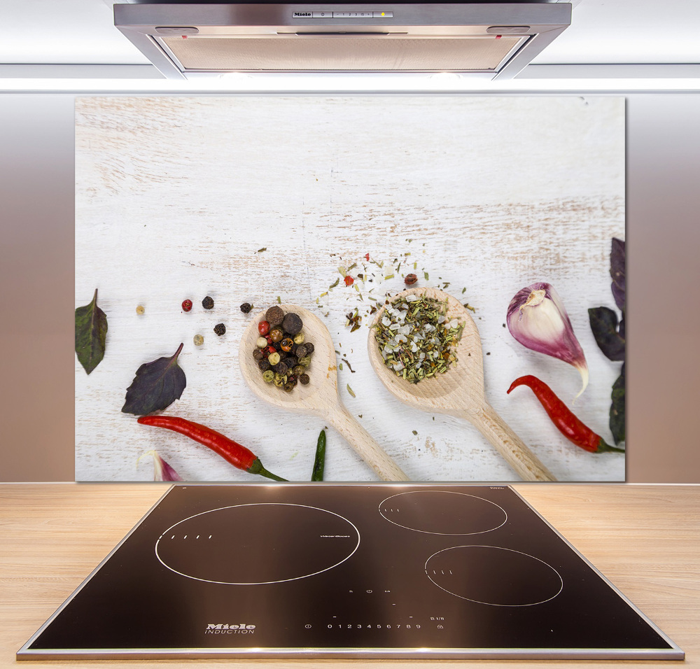 Cooker splashback Vegetables and spices