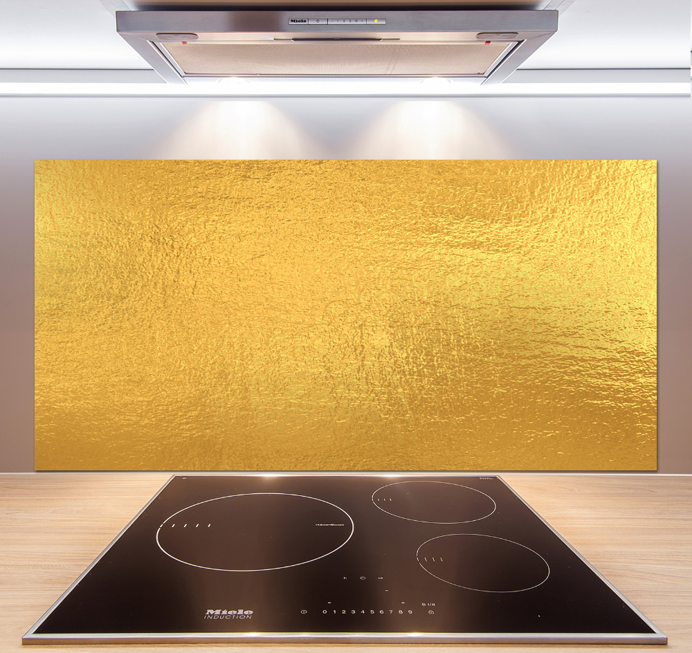 Kitchen splashback Golden foil background