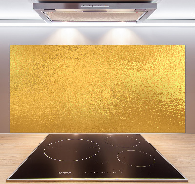 Kitchen splashback Golden foil background