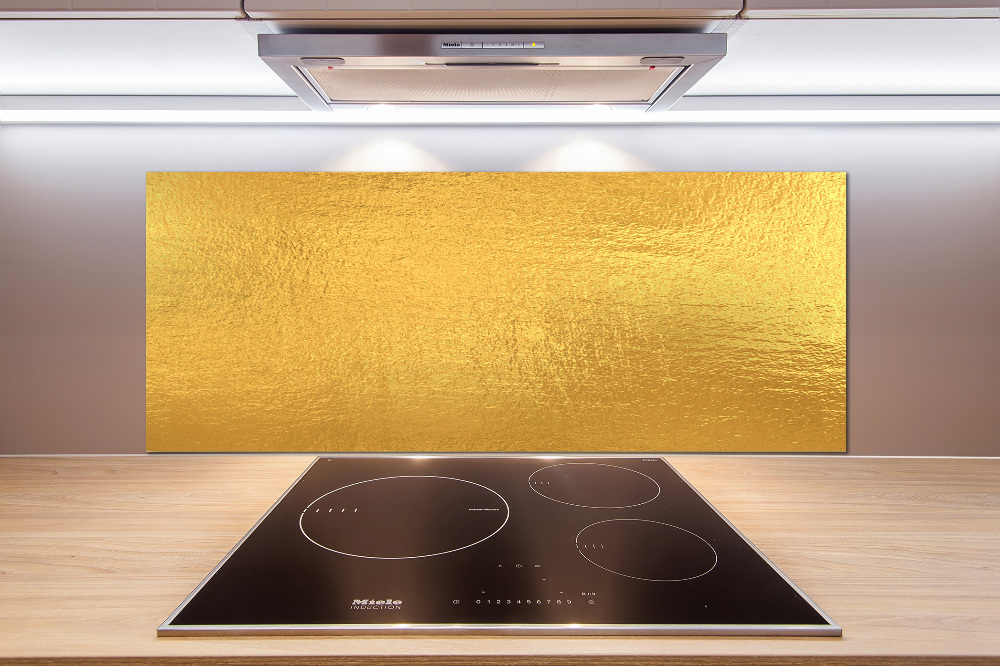 Kitchen splashback Golden foil background