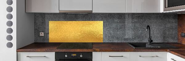 Kitchen splashback Golden foil background