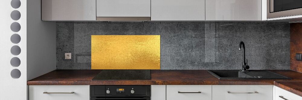 Kitchen splashback Golden foil background