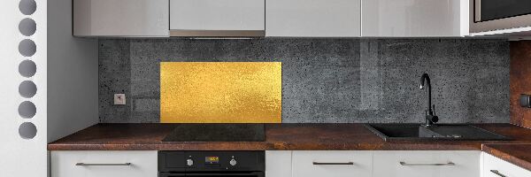 Kitchen splashback Golden foil background