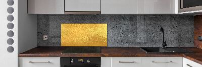 Kitchen splashback Golden foil background