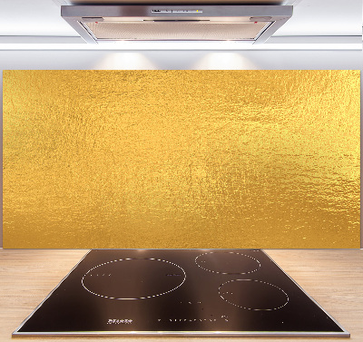 Kitchen splashback Golden foil background